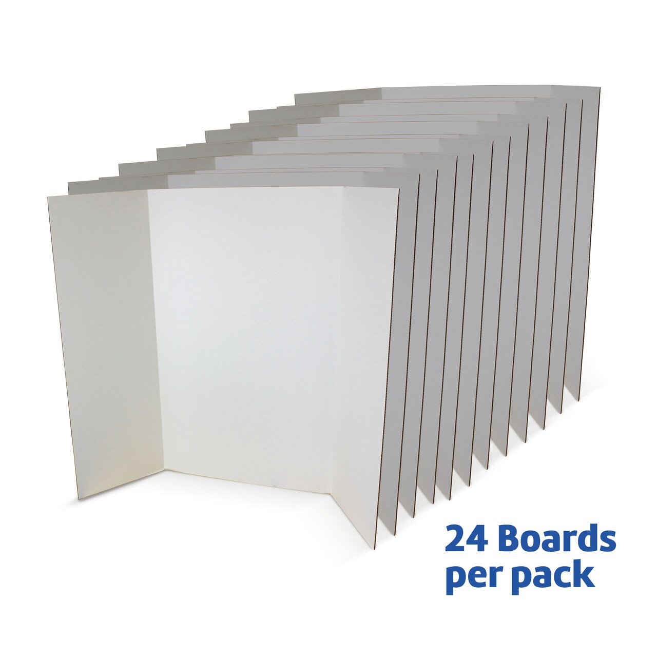 Flipside Products 36” x 48” Project Boards for Presentations, Science Fair, School Projects, Event Displays and Trifold Picture Board, Proudly Made in USA - 24 Pack